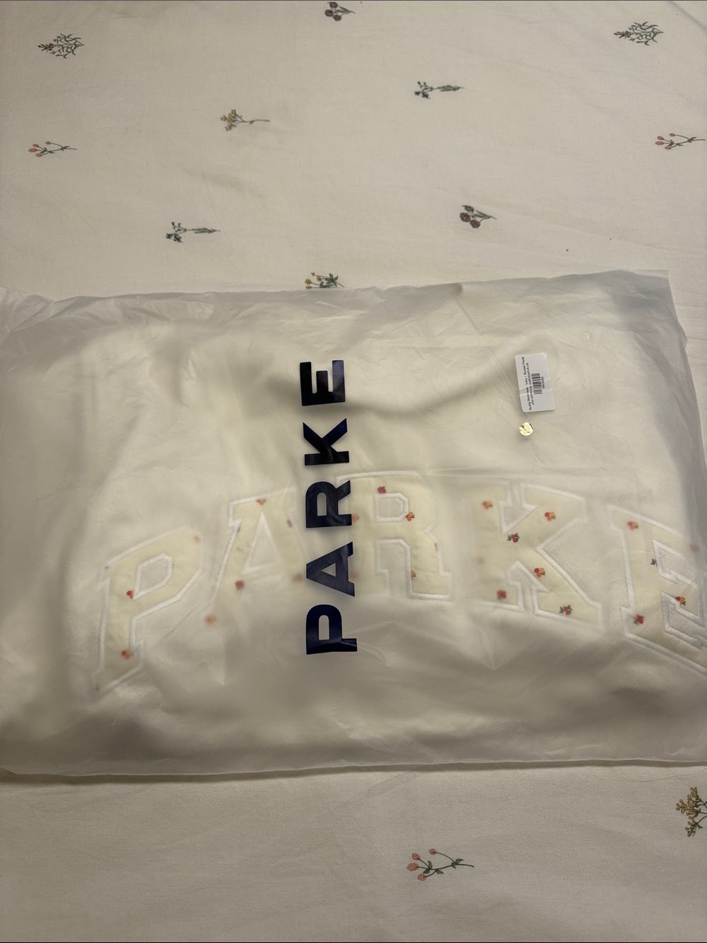 Parke Bloom Mockneck Sweatshirt in Ivory